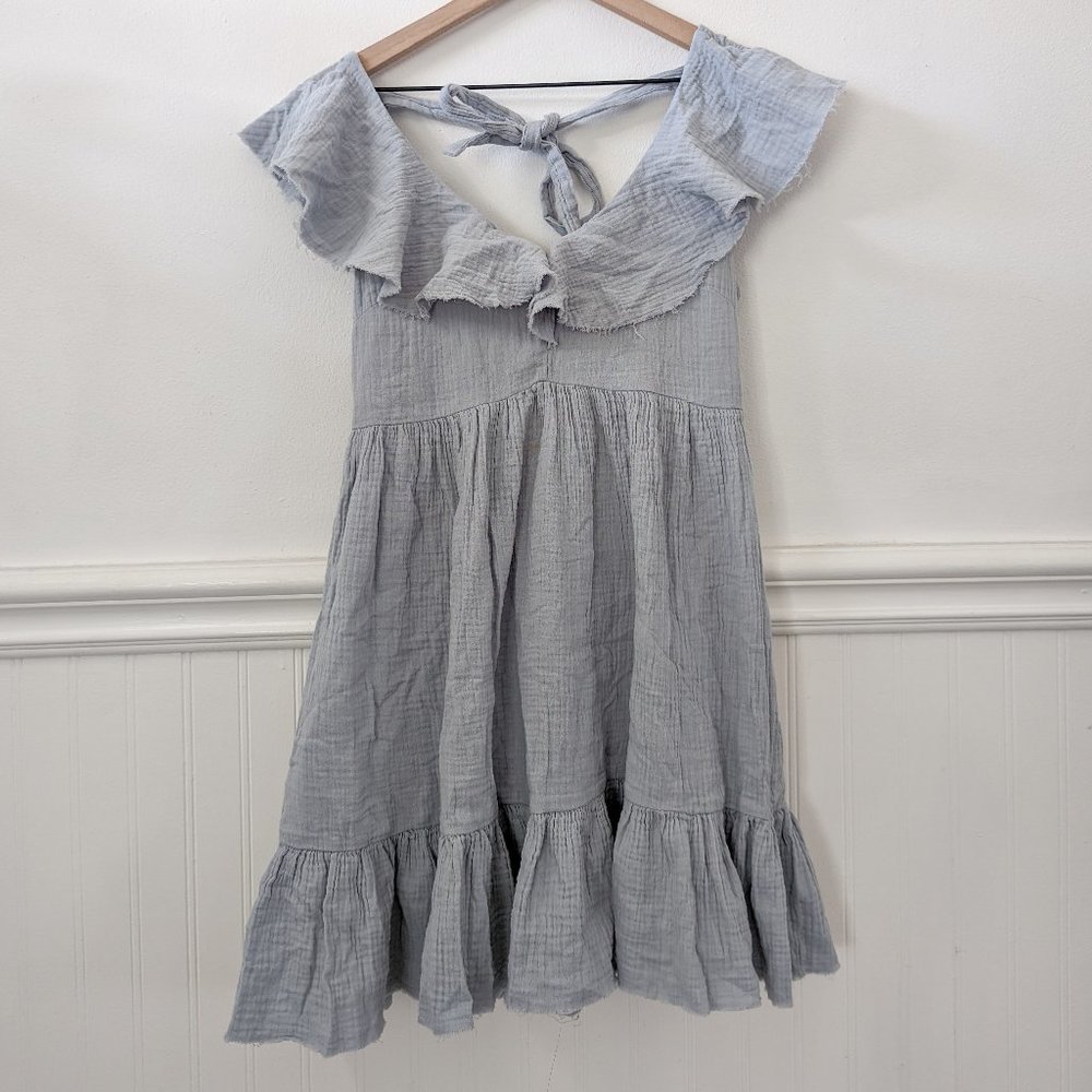 Promesa Boutique Crush On You Ruffled Crinkle Gauze Cotton Mini Dress